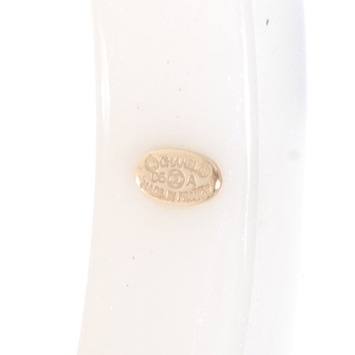 Resin Crystal Baguette CC Bangle White