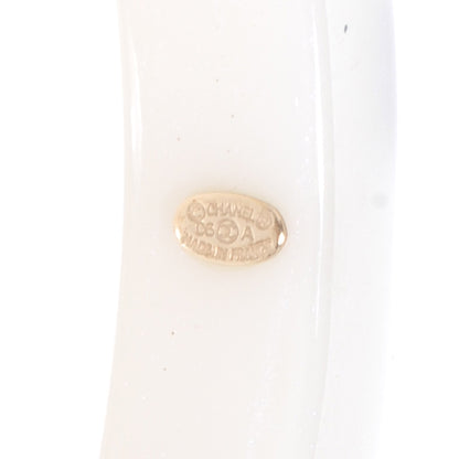 Chanel Resin Crystal Baguette CC Bangle White 4 of 4