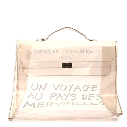 Hermes Vinyl Souvenir De L'Exposition Kelly Transparent 1 of 10