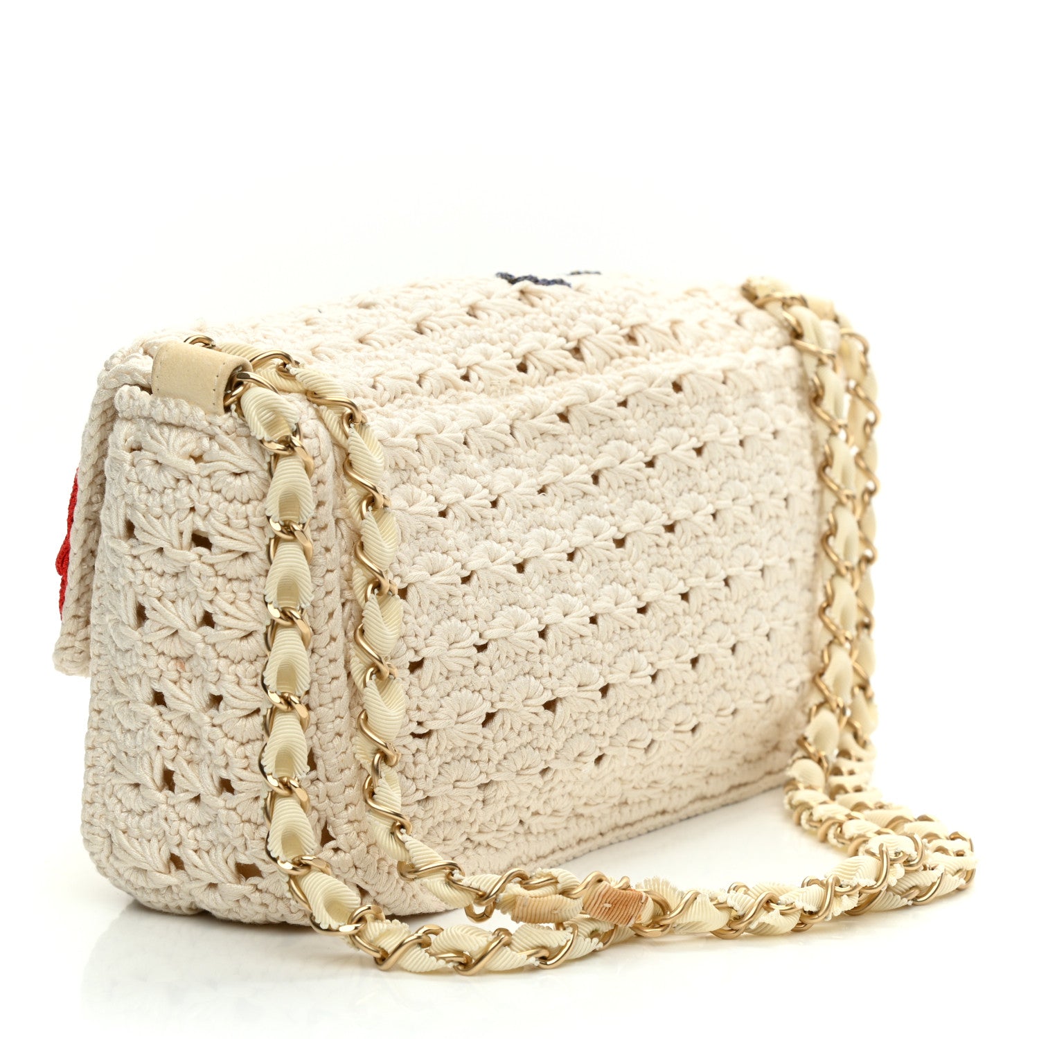 Chanel Crochet Camellia Small Flap Ivory 3 of 14