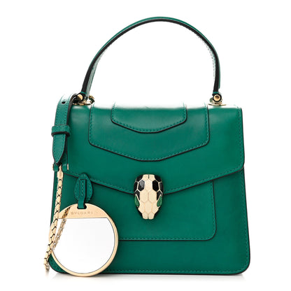 Bulgari Calfskin Serpenti Forever Top Handle Emerald Green 1 of 10
