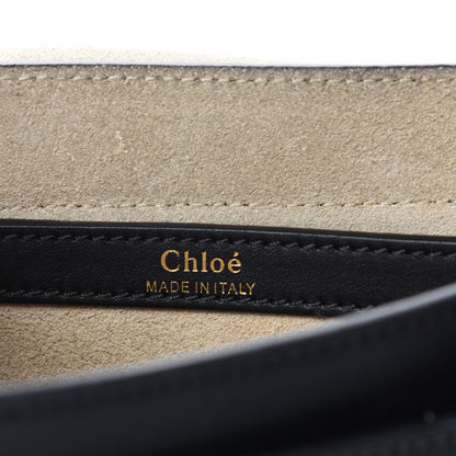 Chloe Calfskin Small Hudson Fringe Shoulder Bag Black 8 of 12