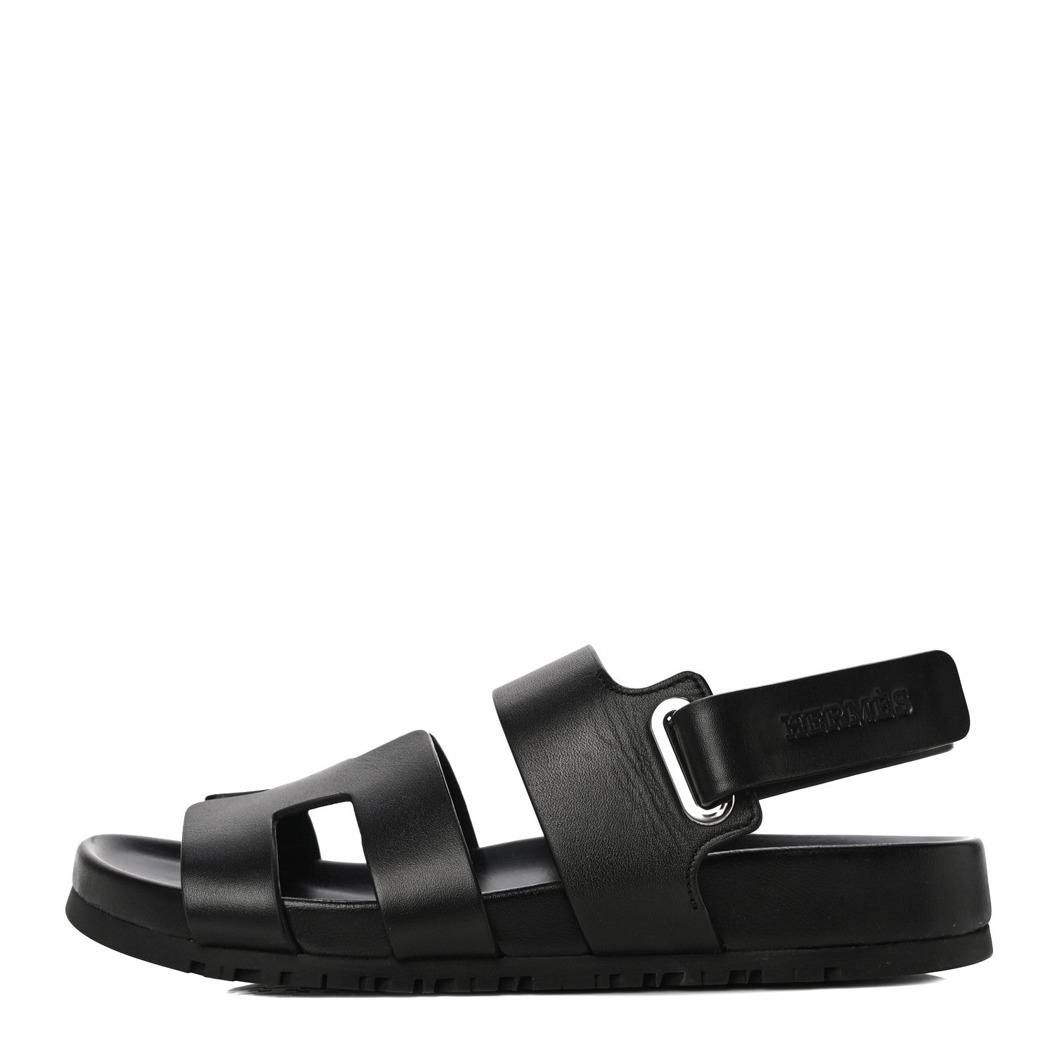 Hermes Calfskin Womens Takara Sandals 35 Black 1 of 10