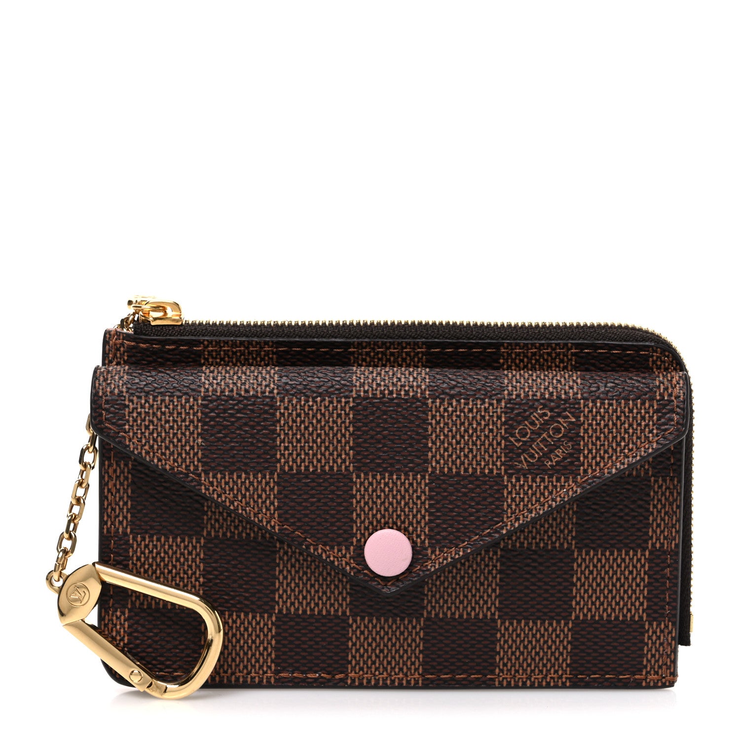 Louis Vuitton Damier Ebene Recto Verso Card Holder Rose Ballerine 1 of 6