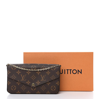 Louis Vuitton Monogram Pochette Felicie Chain Wallet Fuchsia 10 of 10