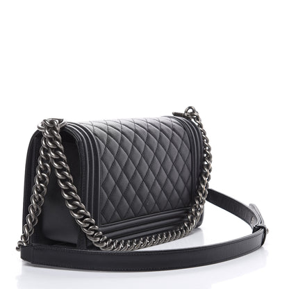 Chanel Caviar Quilted Medium Boy Flap Black 3 of 11