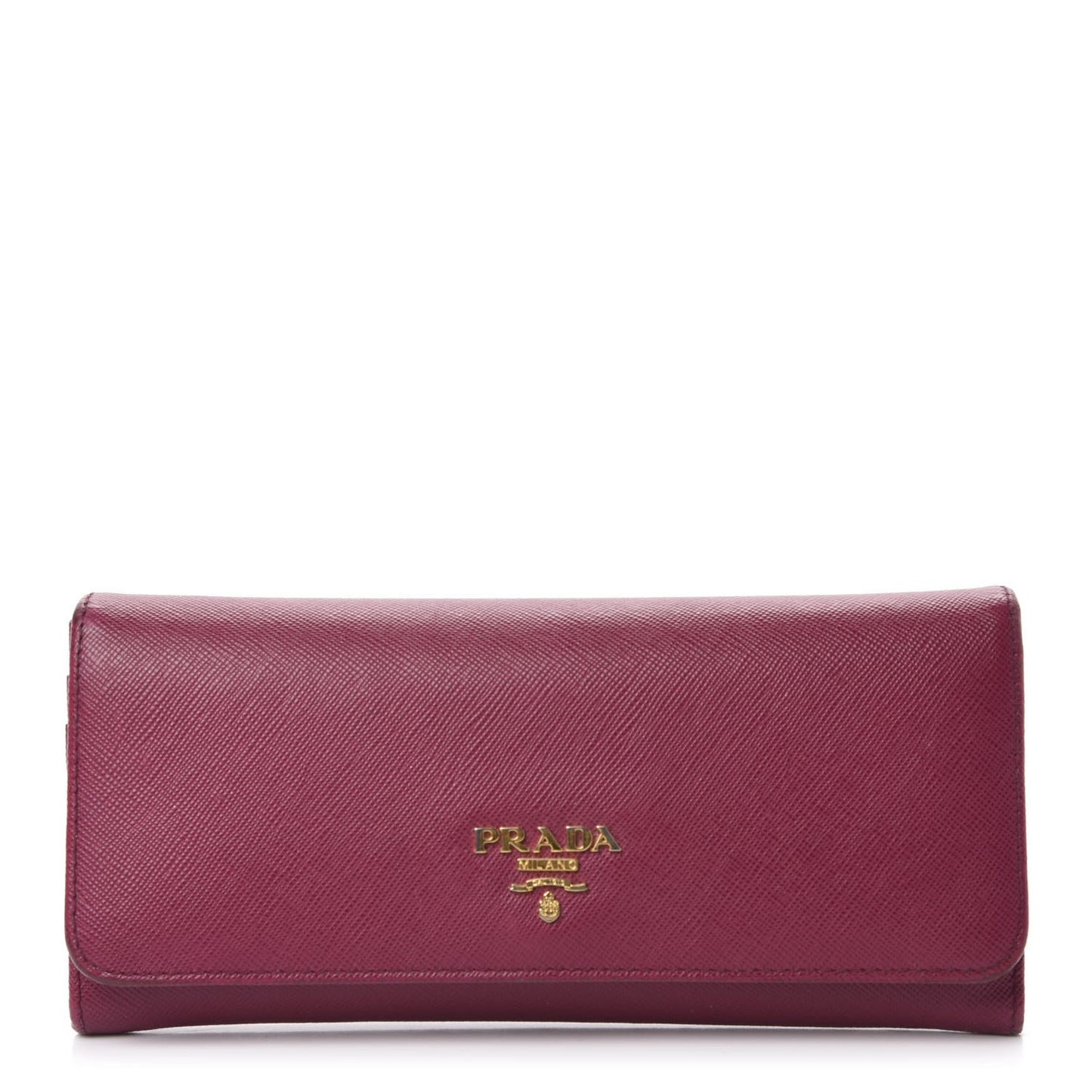 Saffiano Metal Continental Flap Wallet Ametista