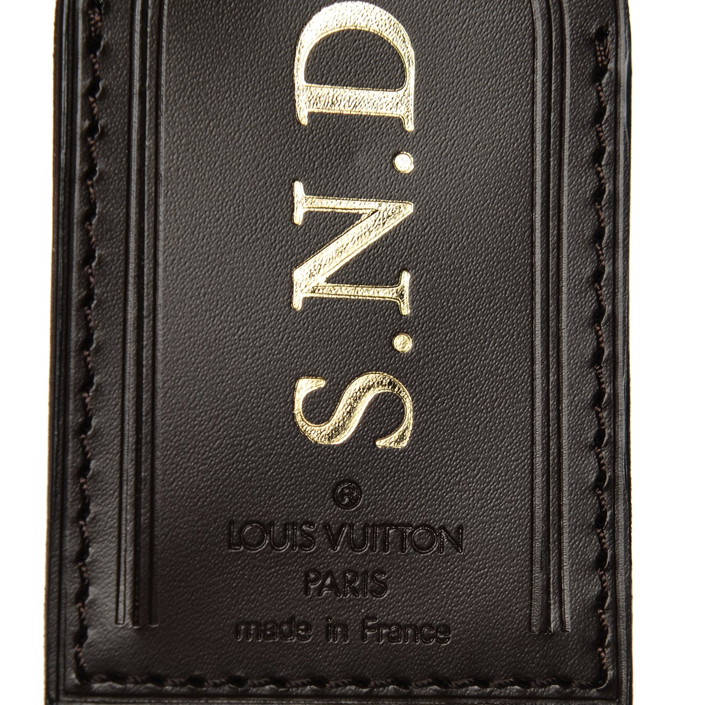 Calfskin Luggage Tag Ebene