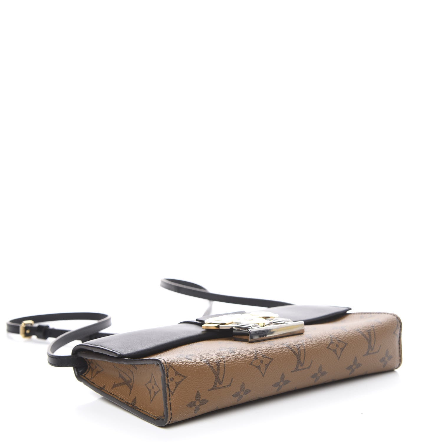 Louis Vuitton Calfskin Reverse Monogram Column Clutch 3 of 8