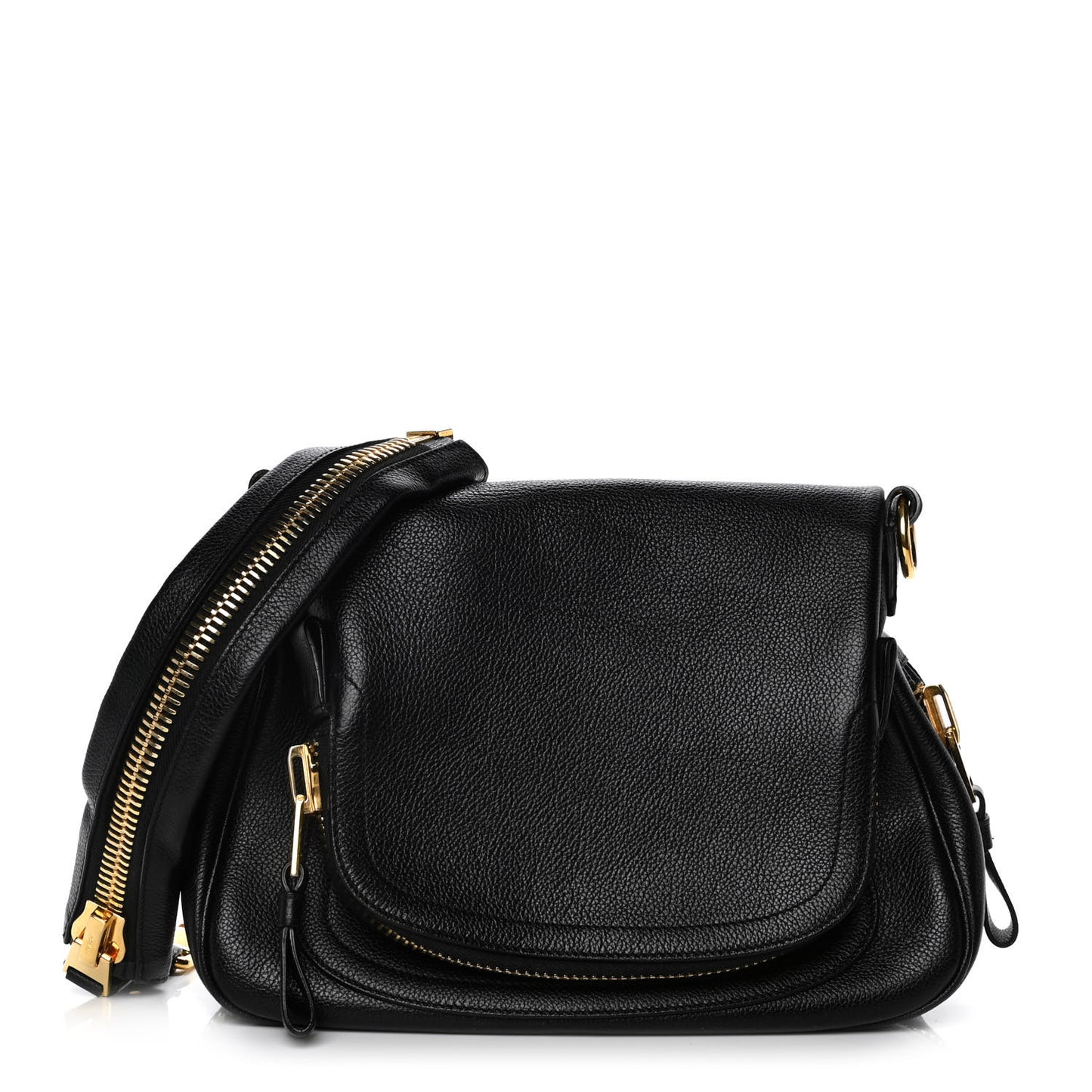 Calfskin Medium Jennifer Crossbody Bag Black