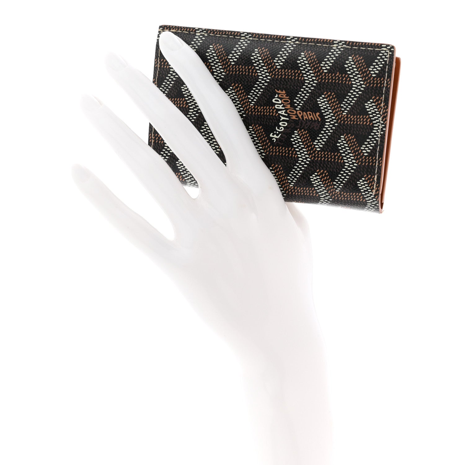 Goyard Goyardine Saint Pierre Card Holder Black Gold 2 of 8