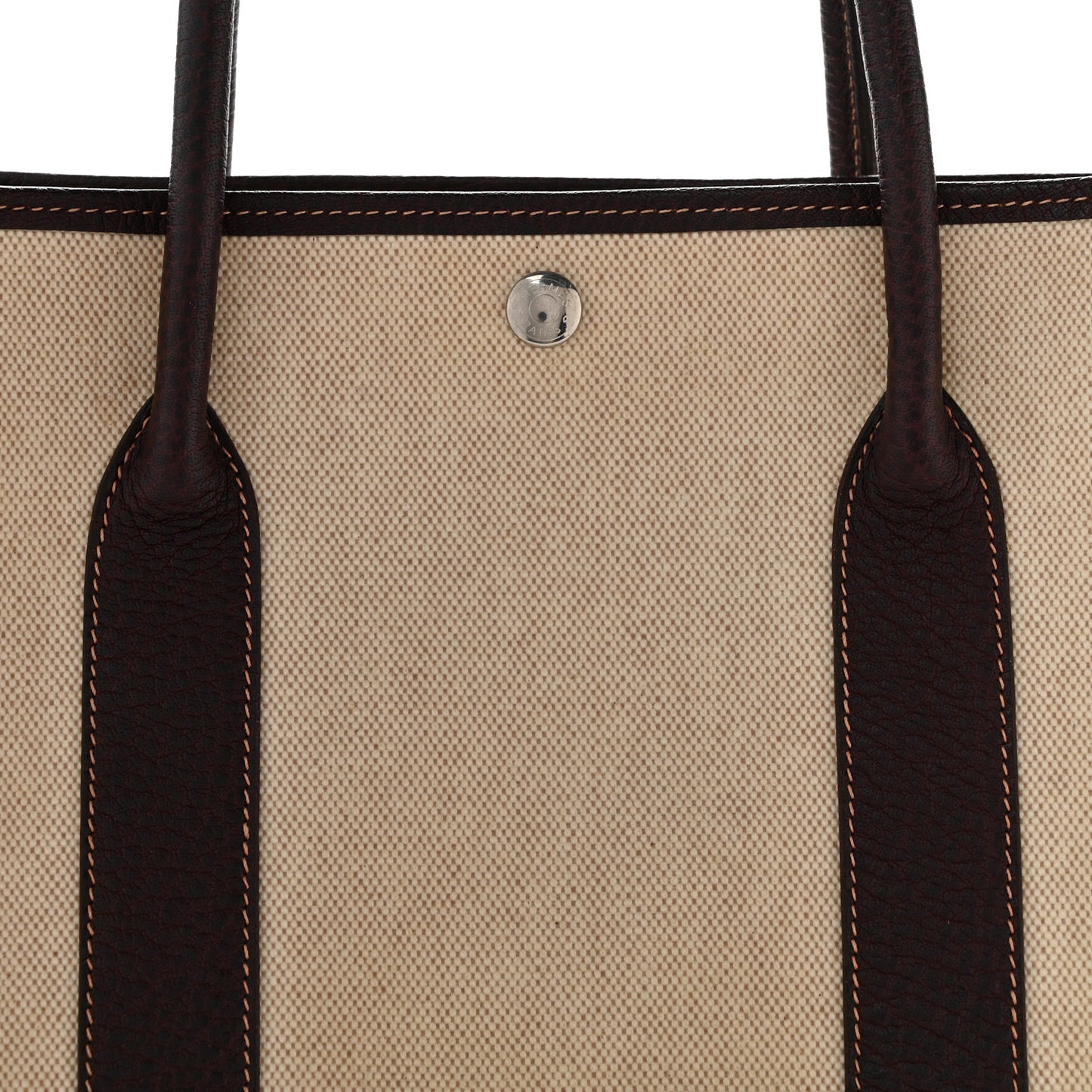 Buffle Skipper Toile Garden Party 36 MM Tote Marron Fonce