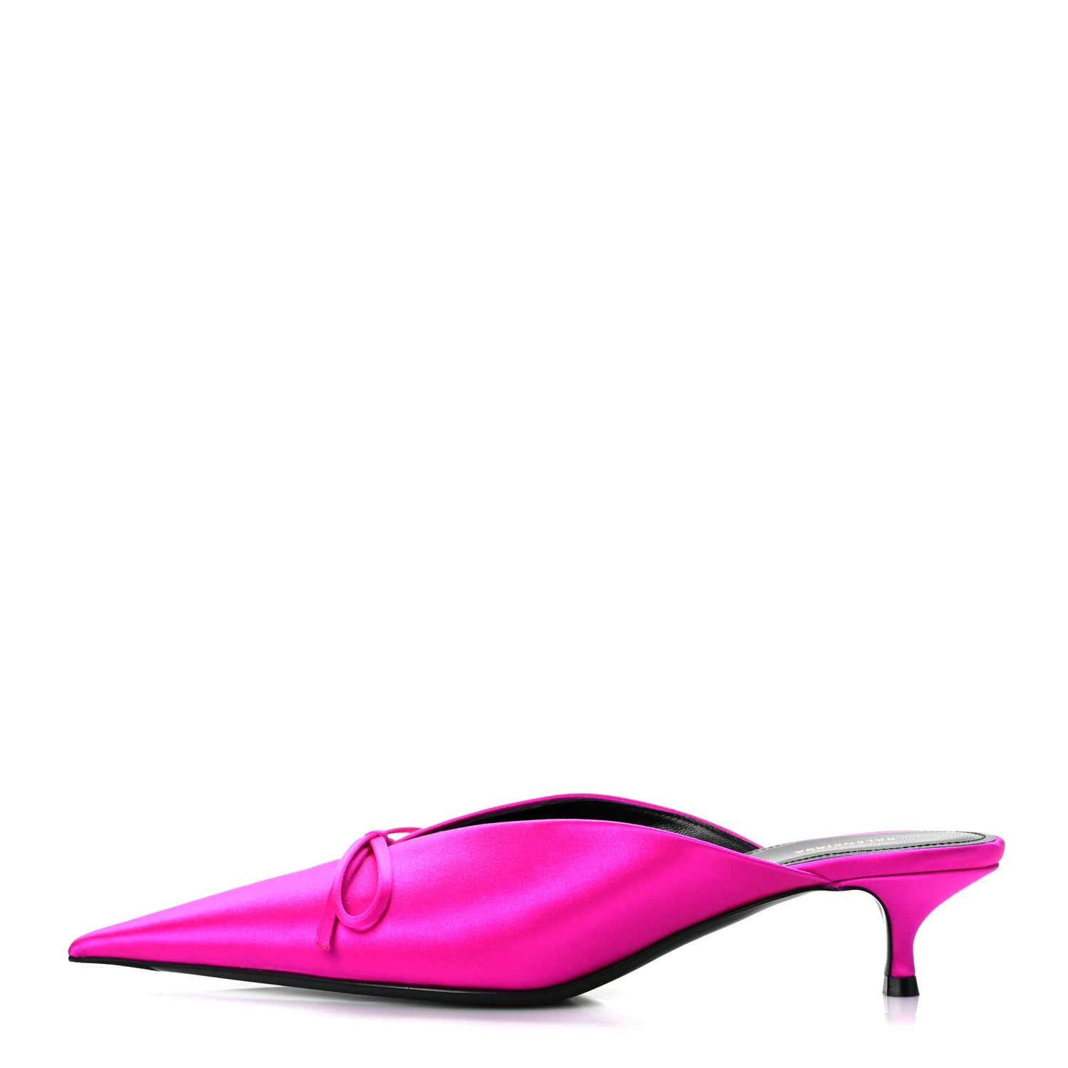Balenciaga Satin Pointed Toe Knife 40mm Mules 36.5 Rose Fuchsia 1 of 9