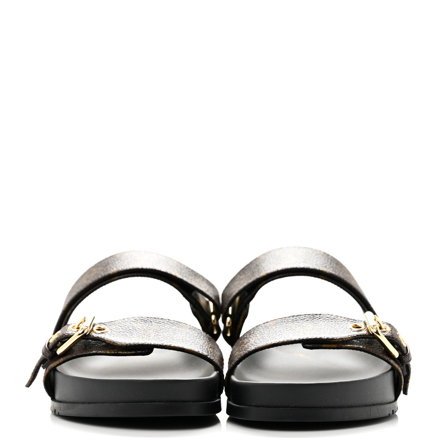 Louis Vuitton Monogram Bom Dia Mule Sandals 38.5 Black 3 of 10
