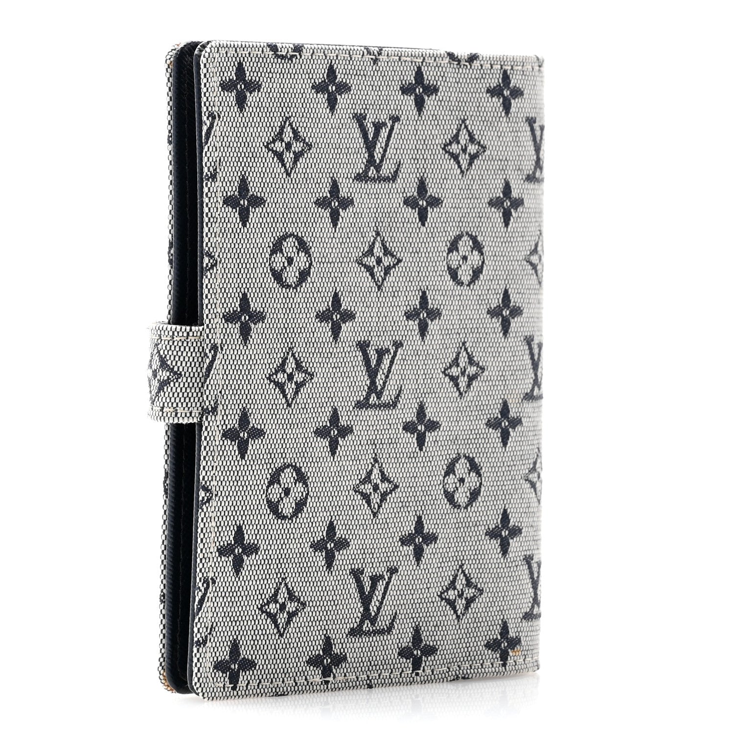 Louis Vuitton Mini Lin Small Ring Agenda Cover Blue 3 of 10