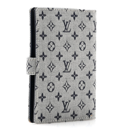Louis Vuitton Mini Lin Small Ring Agenda Cover Blue 3 of 10