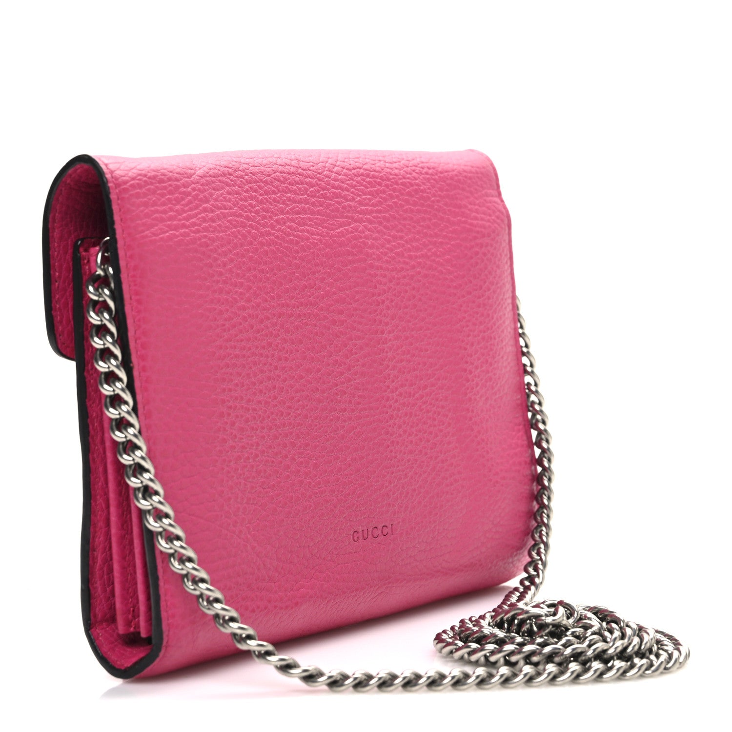 Gucci Dollar Calfskin Crystal Mini Dionysus Chain Wallet Box Pink 3 of 10