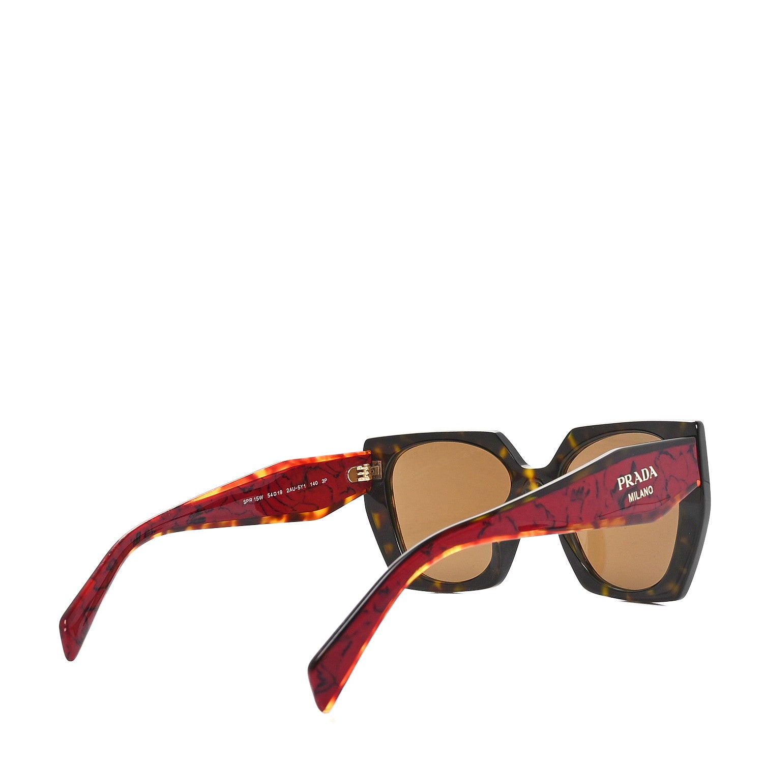 Prada Acetate Sunglasses SPR 15W Tortoise Red Marble 4 of 7