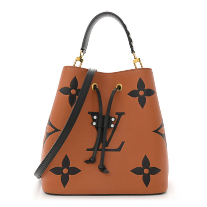 Louis Vuitton Empreinte Monogram Giant Crafty Neonoe MM Caramel Black 1 of 16