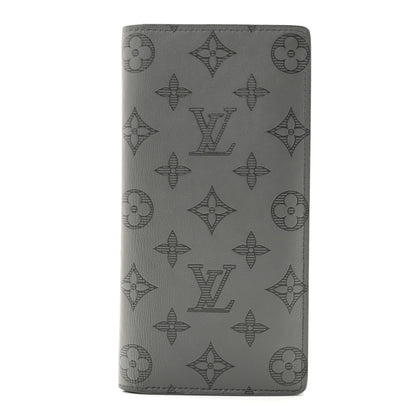 Louis Vuitton Calfskin Monogram Shadow Brazza Wallet Anthracite Gray 1 of 9