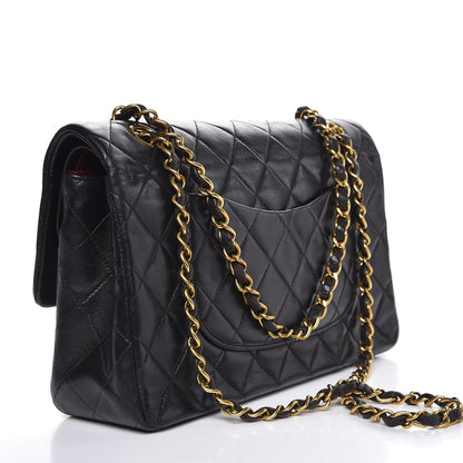 Chanel Lambskin Quilted Medium Double Flap Black 5 of 10