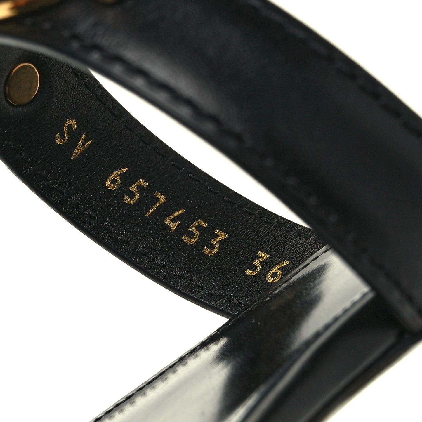 Calfskin Chain Jota Maillon Sandals 36 Black