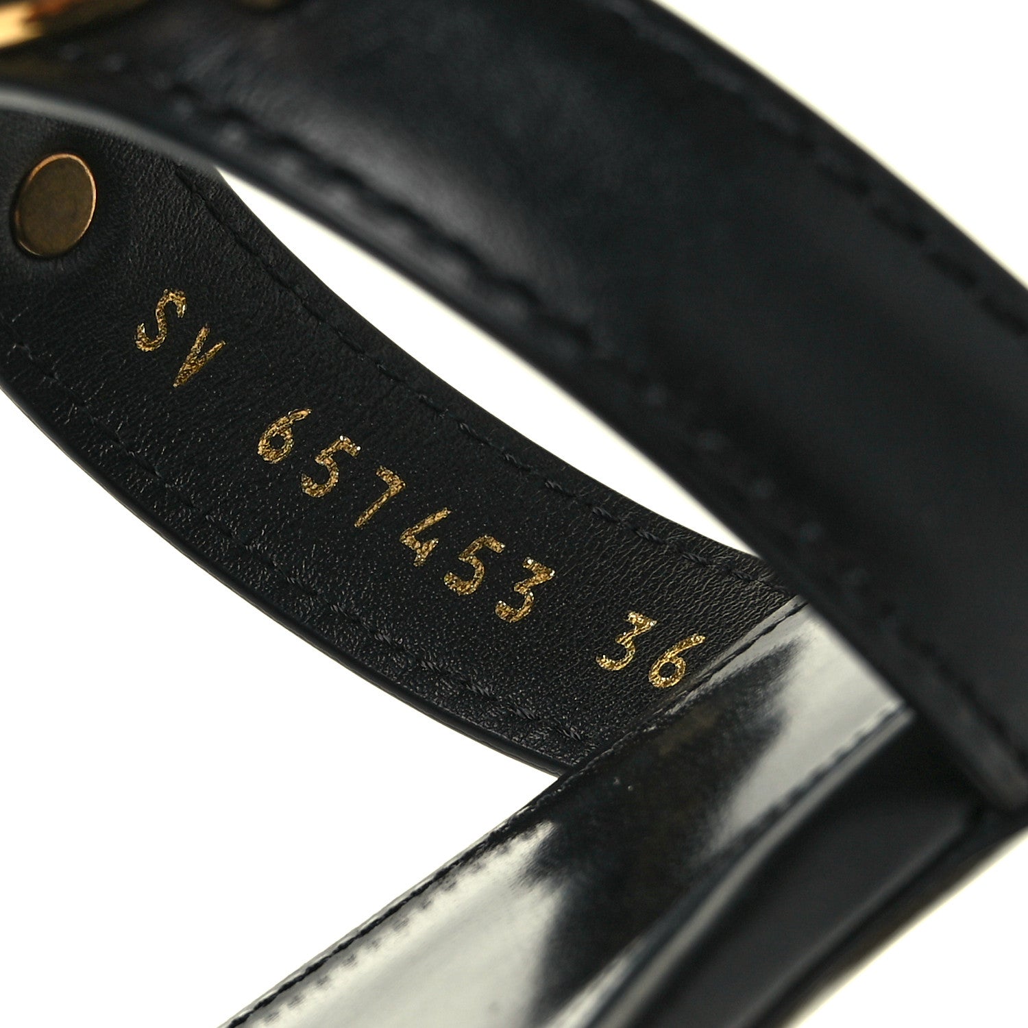 Saint Laurent Calfskin Chain Jota Maillon Sandals 36 Black 8 of 9