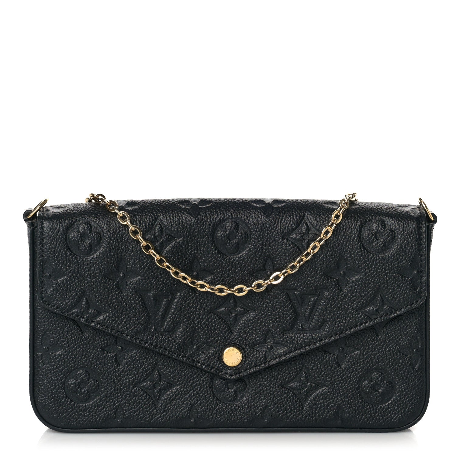 Louis Vuitton Empreinte Pochette Felicie Chain Wallet Black 3 of 11