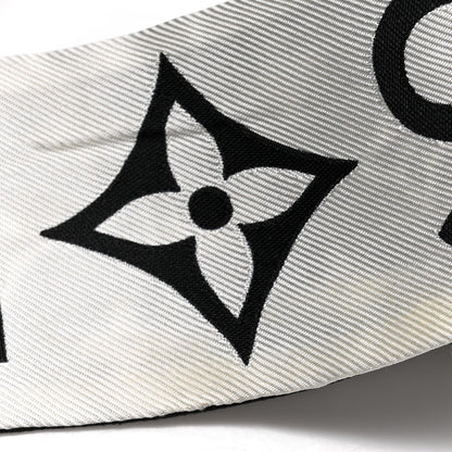 Louis Vuitton Silk Monogram Infinity BB Bandeau White Black 4 of 5