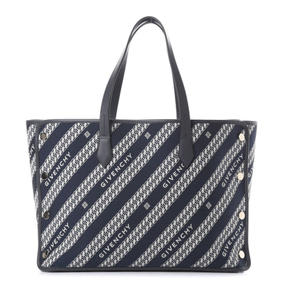 Givenchy Canvas Jacquard Medium Bond Tote Oil Blue 1 of 10