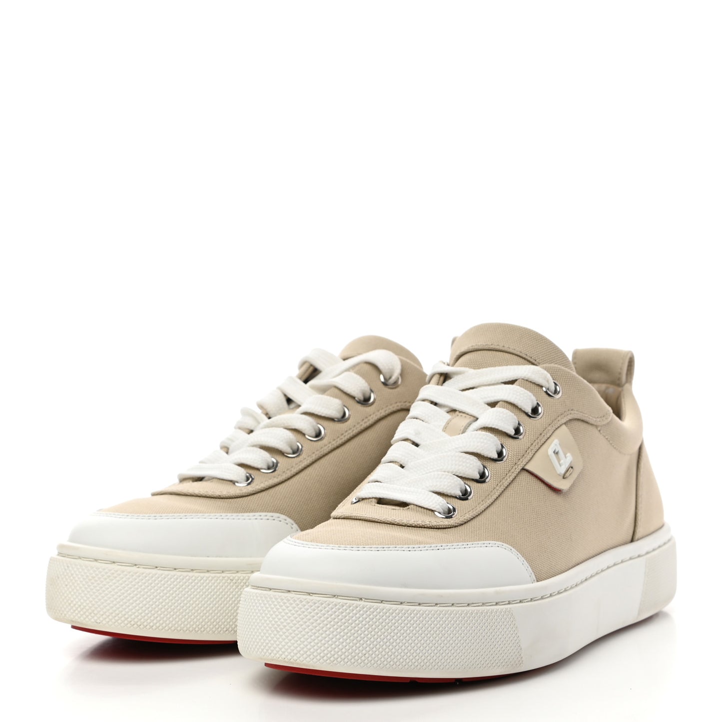 Canvas Simplerui Flat Sneakers 38.5 Beige White