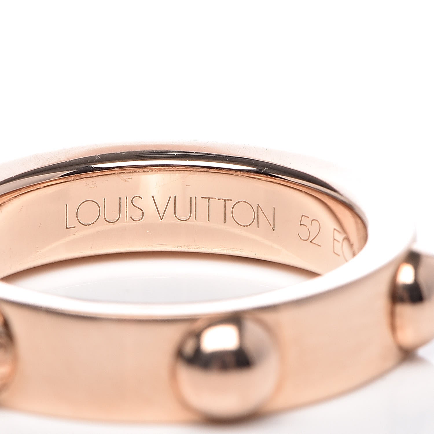 Louis Vuitton 18K Pink Gold Diamond Bague Clous Ring 52 6.25 4 of 5