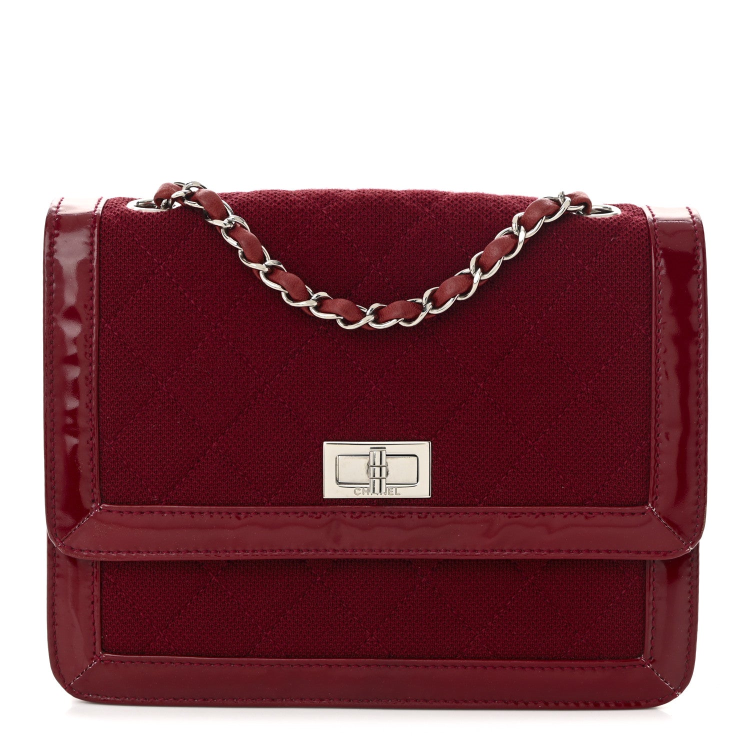 Chanel Jersey Patent Quilted 2.55 Reissue Flap Red 1 of 10