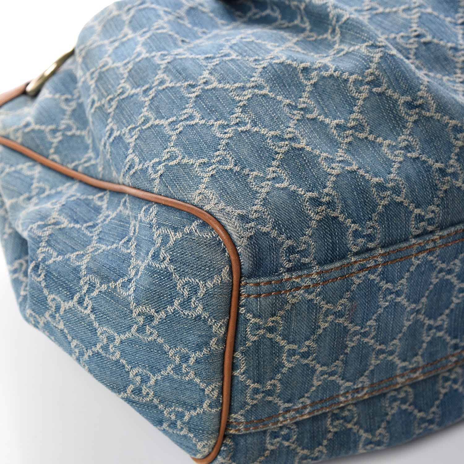 Gucci Denim Monogram Large Sukey Tote 15 of 21
