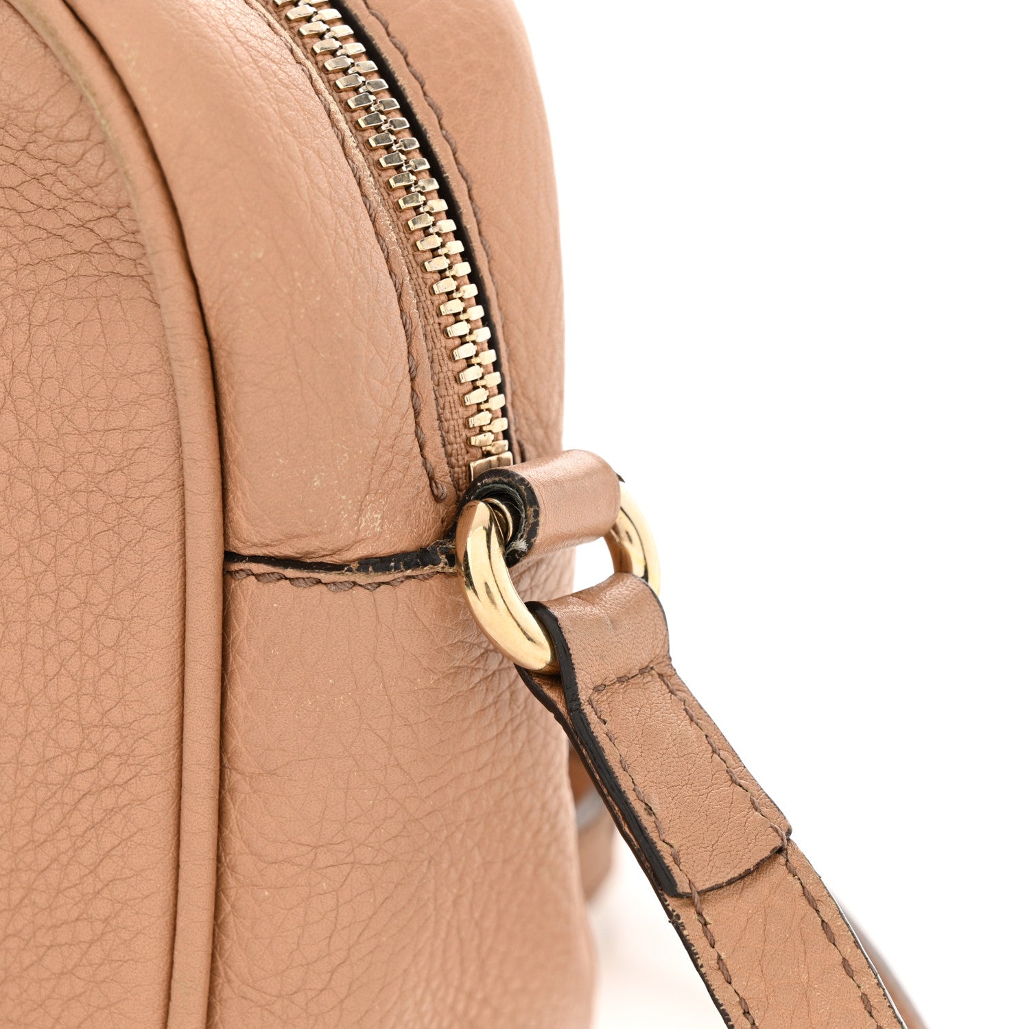 Gucci Pebbled Calfskin Small Soho Disco Bag Camelia 17 of 19