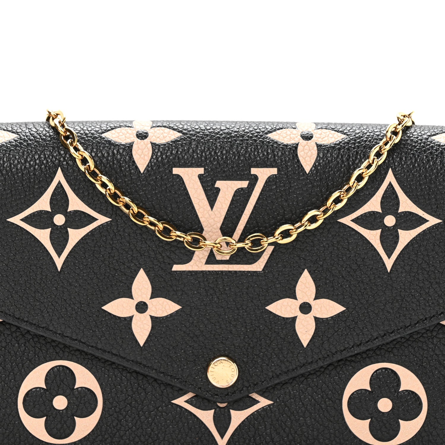 Louis Vuitton Empreinte Monogram Giant Felicie Pochette Black Beige 13 of 19