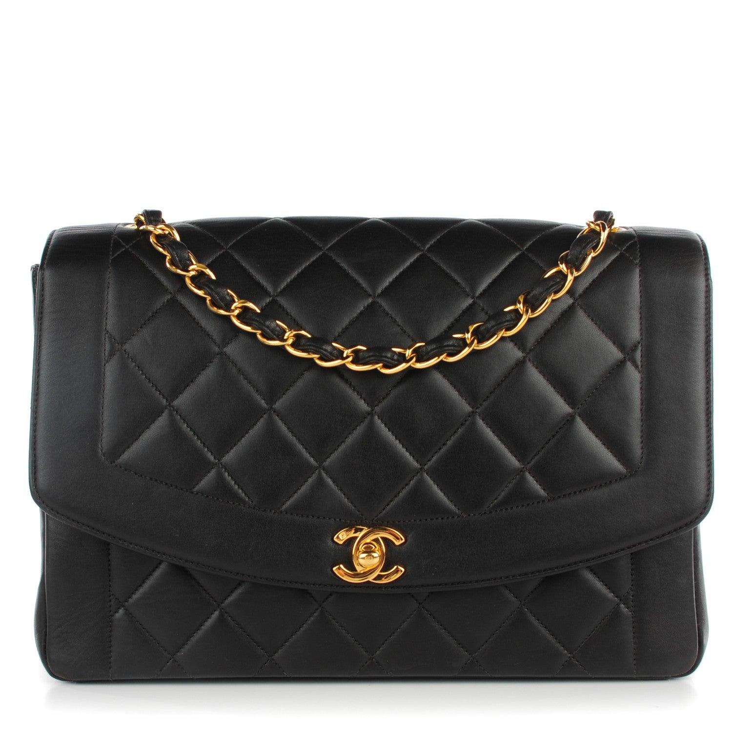 Chanel Lambskin Quilted Jumbo Single Flap Black 1 of 10