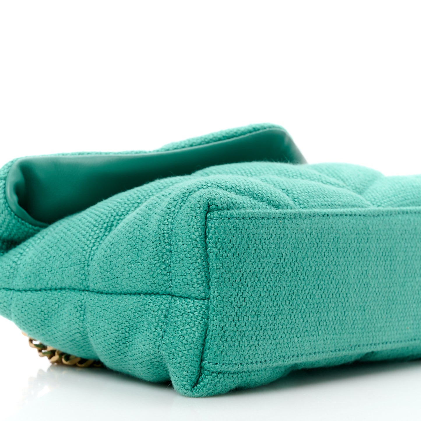 Canvas Quilted Toy Loulou Puffer Monogram Chain Satchel Basil