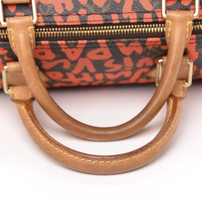 Louis Vuitton Monogram Graffiti Speedy 30 Orange 12 of 16