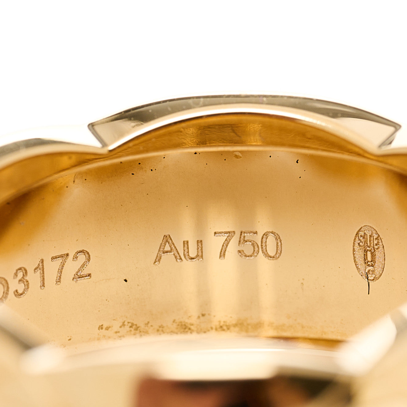 Chanel 18K Yellow Gold Large Coco Crush Ring 53 6.5 6 of 8