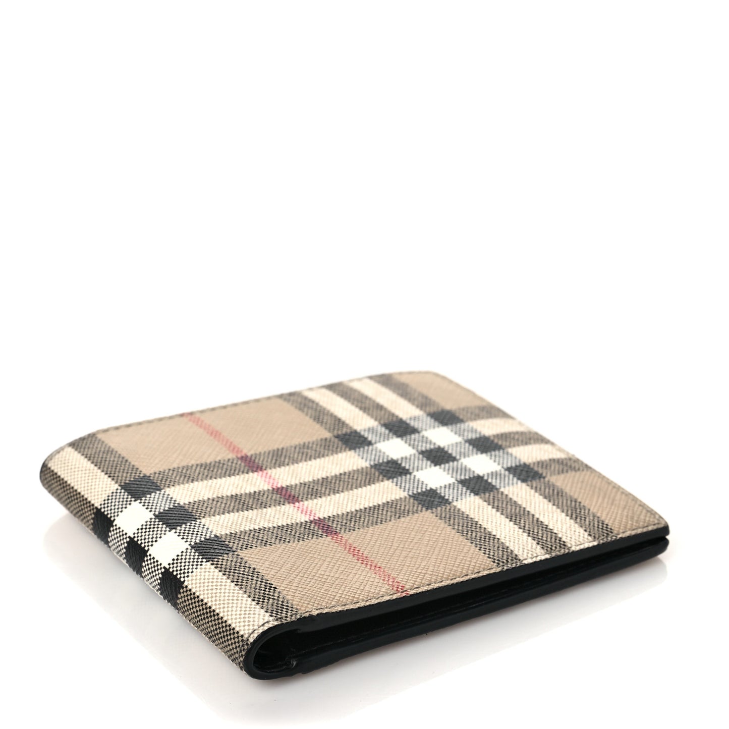 E-Canvas Vintage Check Bi-Fold Wallet Archive Beige