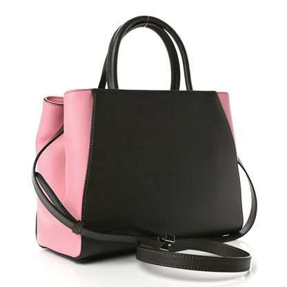 Fendi Vitello Elite Flamingo Petite 2Jours Tote Verde Prato Pink 2 of 4