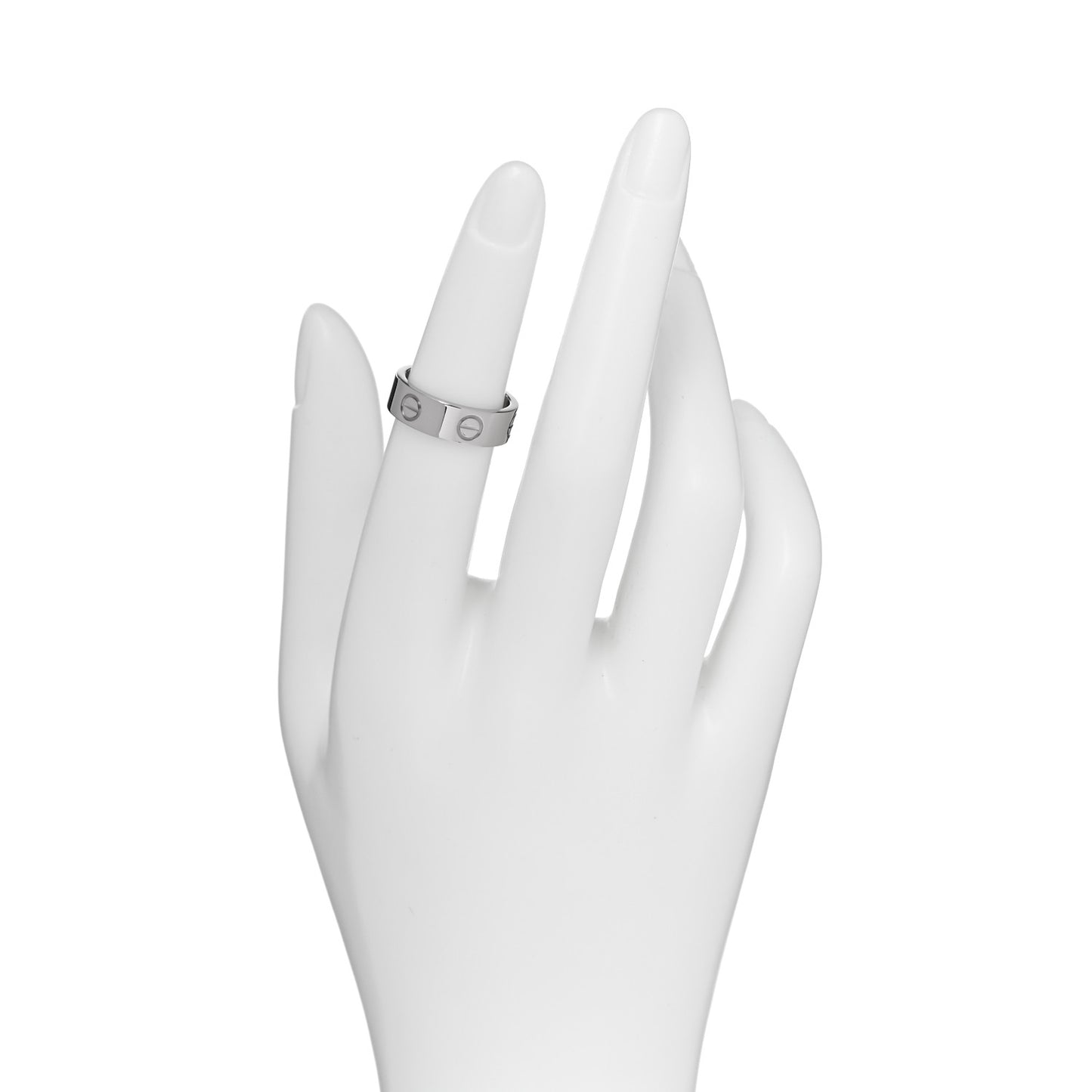 18K White Gold 5.5mm LOVE Ring 49 4.75
