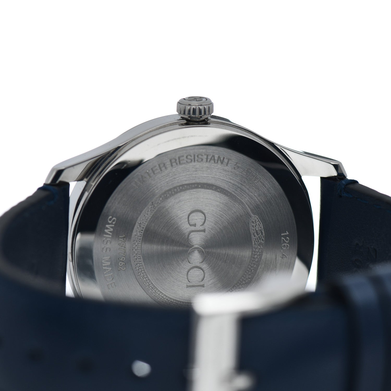 Gucci Stainless Steel Calfskin 38mm G-Timeless Snake Quartz Watch Blue 4 of 5
