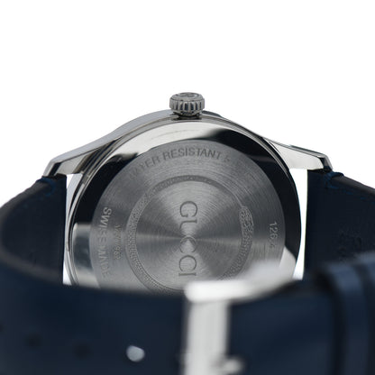 Gucci Stainless Steel Calfskin 38mm G-Timeless Snake Quartz Watch Blue 4 of 5
