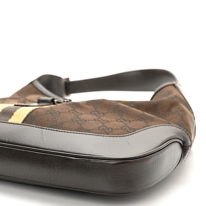 Gucci Monogram Small Jackie O Hobo Dark Brown 9 of 13