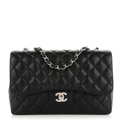 Chanel Caviar Quilted Jumbo Single Flap Black 1 of 8