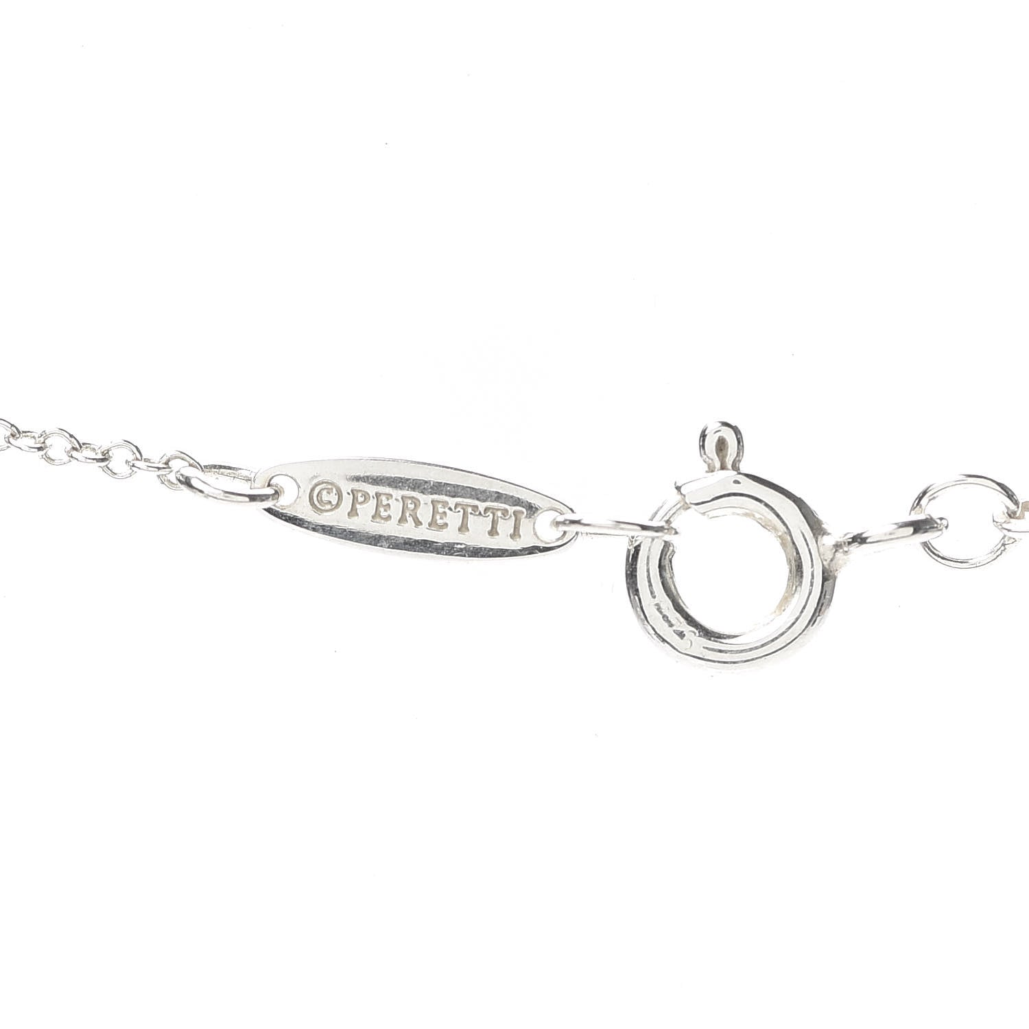 Tiffany Sterling Silver Diamond .05ct Elsa Peretti Diamonds by the Yard Pendant Necklace 4 of 6
