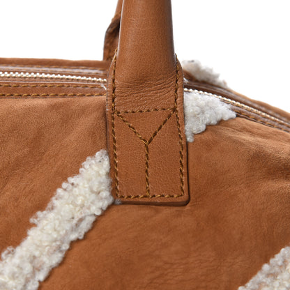 Saint Laurent Suede Shearling Medium Easy Sac Tan 10 of 15