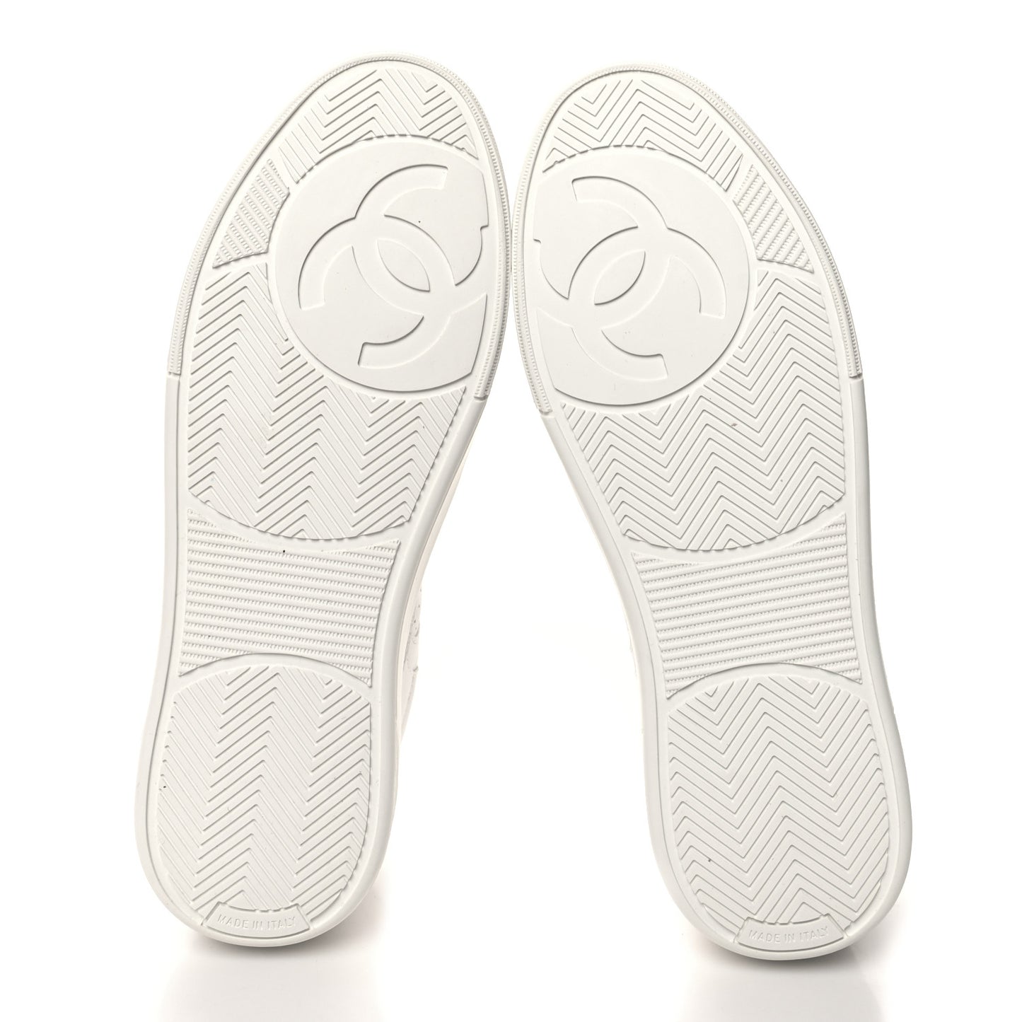 Calfskin CC Womens Sneakers 38 White